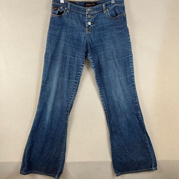 Bongo Let Me B. Jean Junior 9 Bareback Button Fly Bootcut Y2K Low Rise Flare 00s - Picture 1 of 7